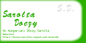 sarolta doczy business card