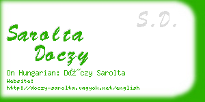 sarolta doczy business card